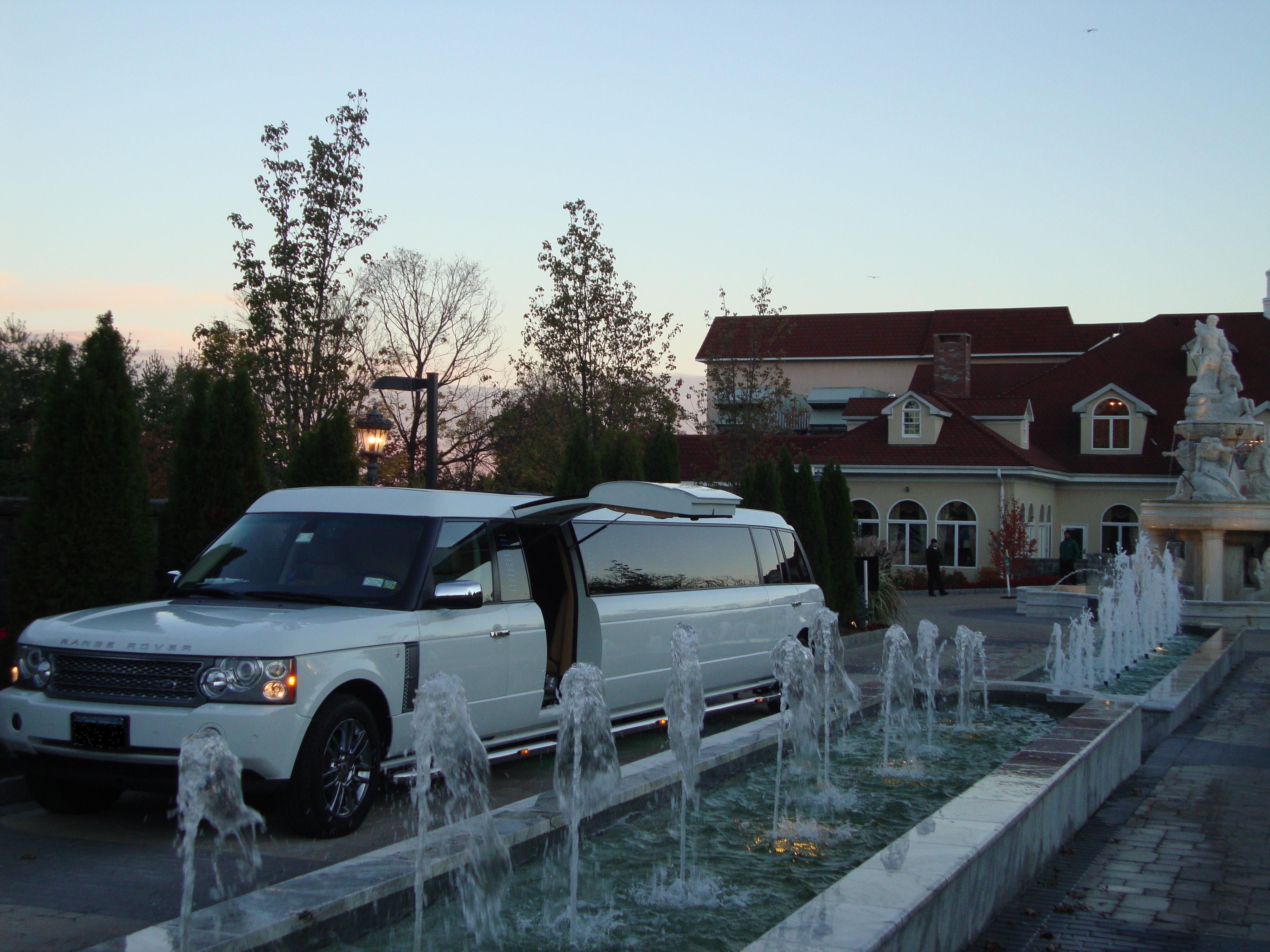 white range rover limo